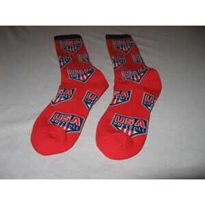 USA Softball Red and Blue Logo Athletic Socks NEW WITHOUT TAGS NWOT